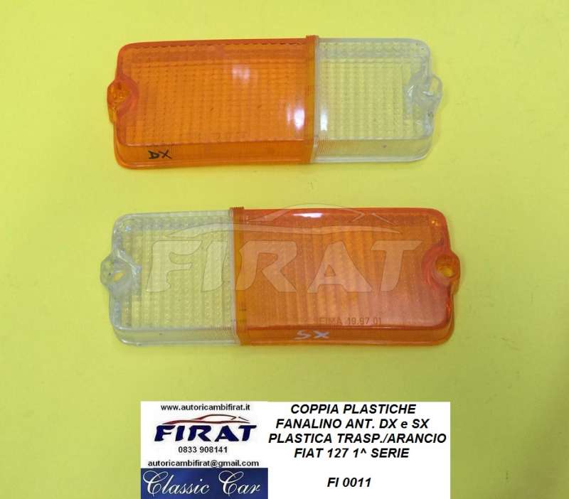 PLASTICA FANALINO FIAT 127 1 SERIE ANT. TRASP./ARANCIO